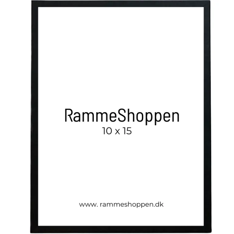 Sort MDF ramme, smal, 10 x 15 cm, Type 2012
