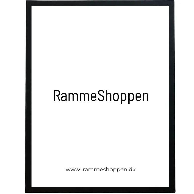 Sort MDF ramme, smal, Type 2012