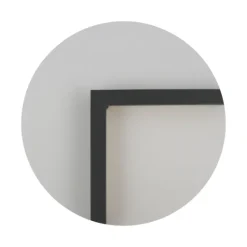 Sort ramme Fjord, glat silkemat - Dansk håndværk