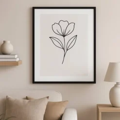 Sort ramme Fjord, glat silkemat - Dansk håndværk