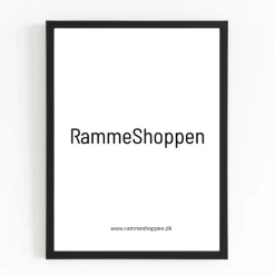 Sort ramme Fjord, glat silkemat - Dansk håndværk