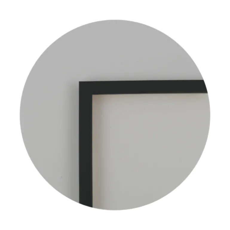 Sort ramme Fjord, smal, glat silkemat – Dansk håndværk