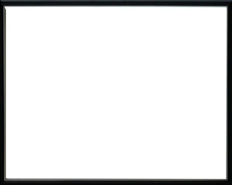 Sort ramme med sølvkant, Polywood, Type 7303
