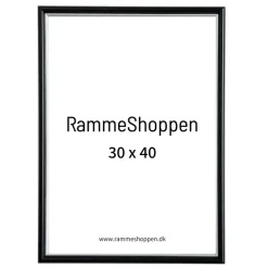 Sort ramme med sølvkant, Polywood, Type 7303