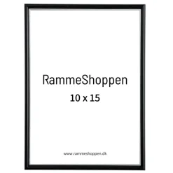 Sort ramme med sølvkant, Polywood, Type 7303