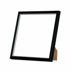 Sort ramme med sølvkant, polywood, 20 x 20 cm, Type 7303