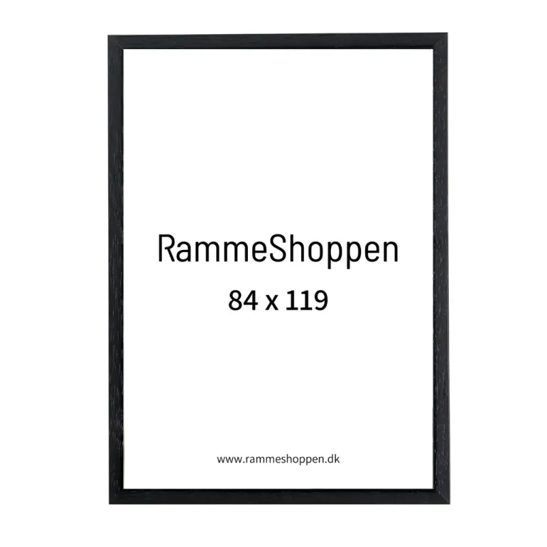 Sort træramme, 84 x 119 cm, A0, Type 841