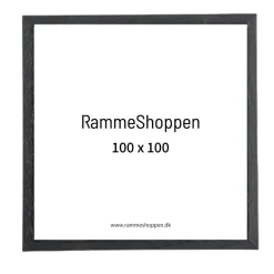 Sort træramme, 100 x 100 cm, Type 841