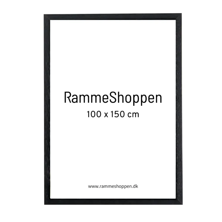 Sort træramme, 100 x 150 cm, Type 841
