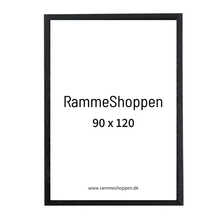 Sort træramme, 90 x 120 cm, Type 841