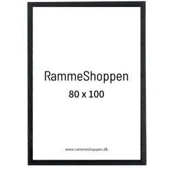 Sort træramme, 80 x 100 cm, Type 841