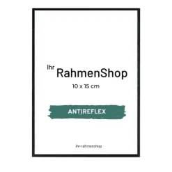 Sort træramme, refleksfri, smal, 10 x 15 cm, Type 840