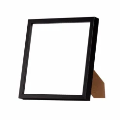 Sort træramme, refleksfri, smal, 20 x 20 cm, Type 840