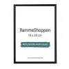 Sort træramme, refleksfri, smal, 15 x 20 cm, Type 840
