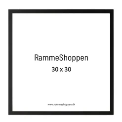 Sort træramme, smal, 30 x 30 cm, Type 840
