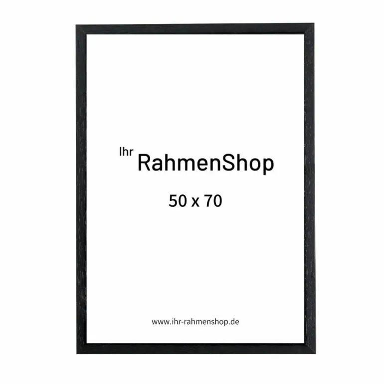 Sort træramme, smal, 50 x 70 cm, Type 840