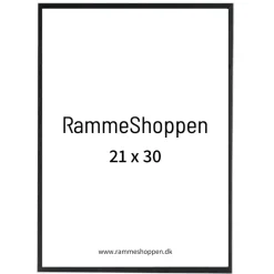 Sort træramme, smal, 21 x 30 cm, A4, Type 840