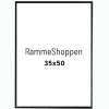 Sort træramme, smal, 35 x 50 cm, Type 840