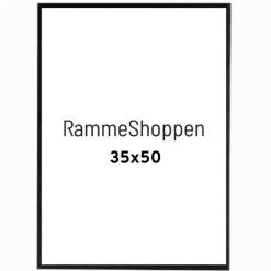Sort træramme, smal, 35 x 50 cm, Type 840