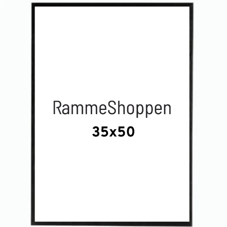 Sort træramme, smal, 35 x 50 cm, Type 840
