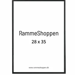 Sort træramme, smal, 28 x 35 cm, Type 840