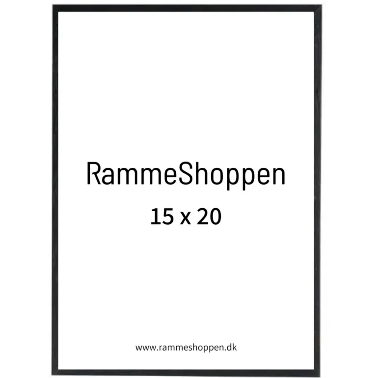 Sort træramme, smal, 15 x 20 cm, Type 840