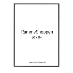 Sort træramme, smal, 60 x 84 cm (A1), Type 840