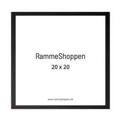 Sort træramme, smal, 20 x 20 cm, Type 840