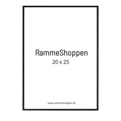 Sort træramme, smal, 20 x 25 cm, Type 840