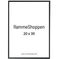 Sort træramme, smal, 20 x 30 cm, Type 840