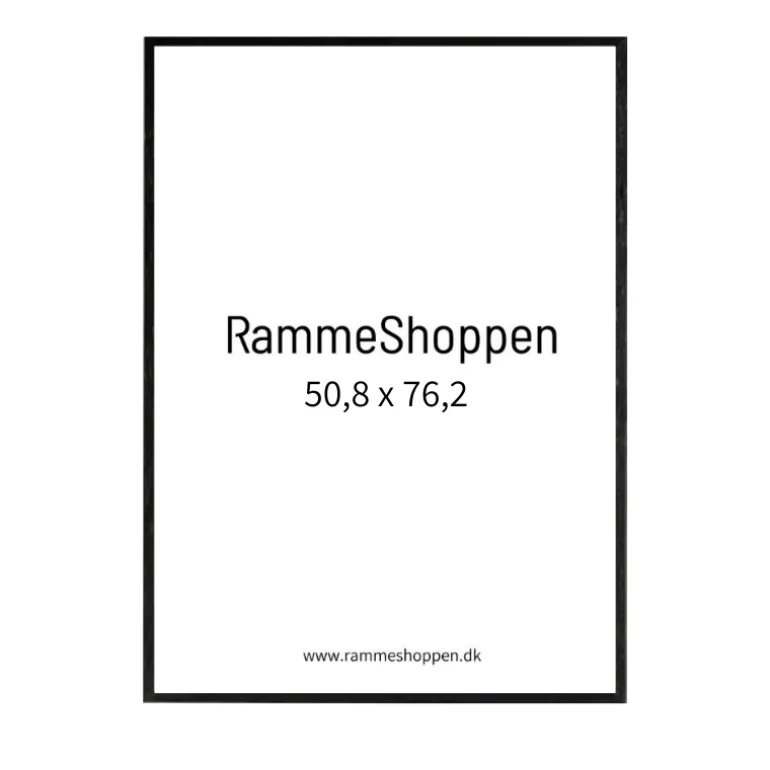 Sort træramme, smal, Type 840