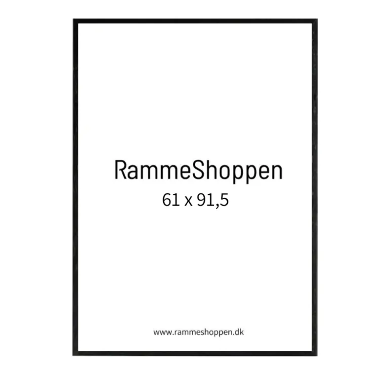 Sort træramme, smal, Type 840