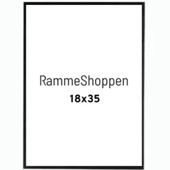 Sort træramme, smal, Type 840