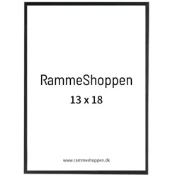 Sort træramme, smal, Type 840