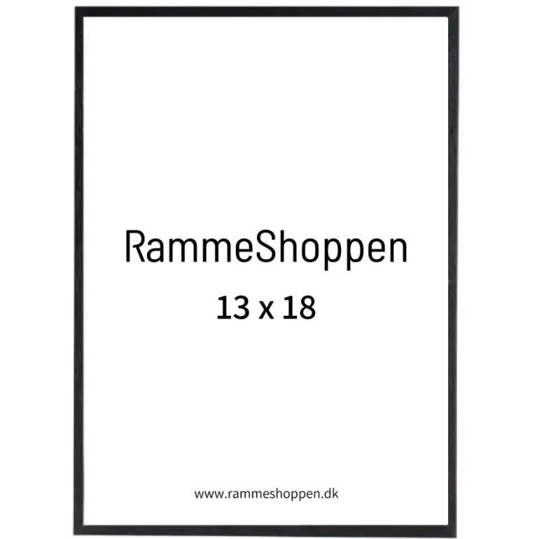 Sort træramme, smal, Type 840