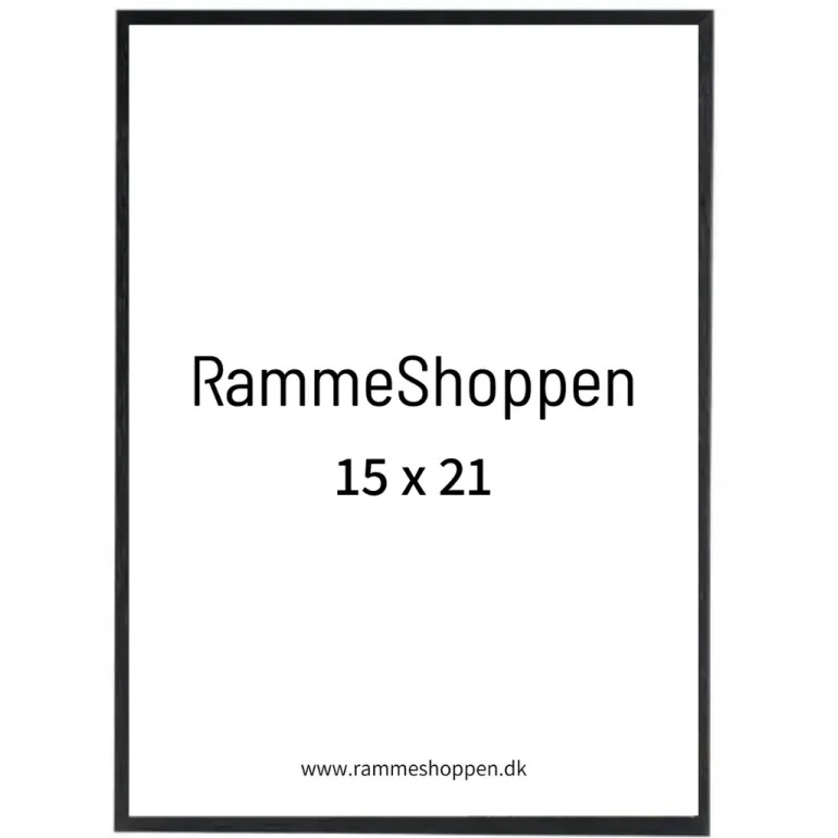 Sort træramme, smal, Type 840