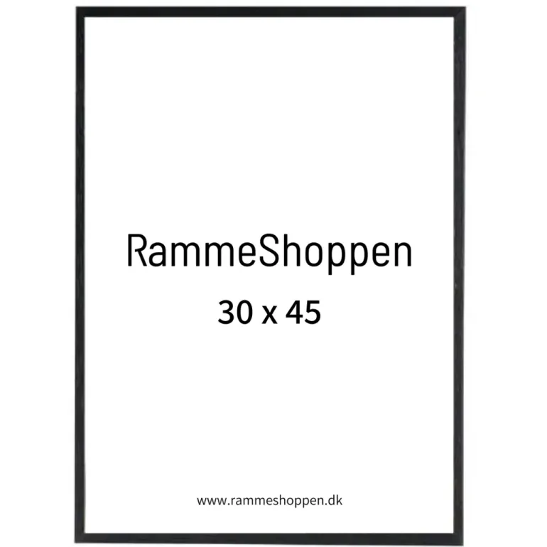 Sort træramme, smal, Type 840