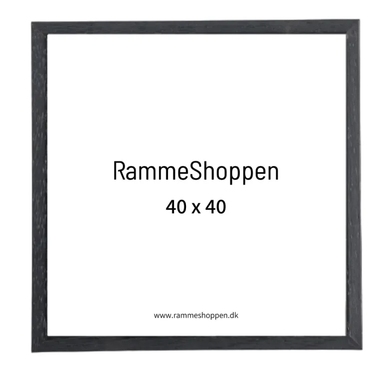 Sort træramme, smal, Type 840