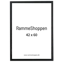 Sort træramme, smal, Type 840