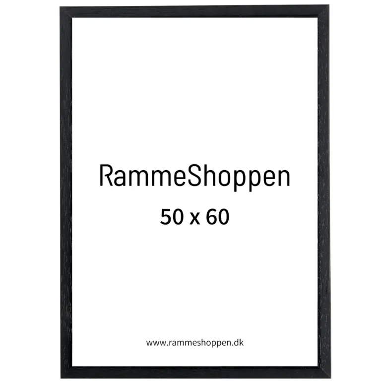 Sort træramme, smal, Type 840